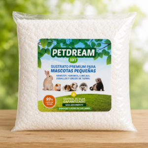Sustrato PETDREAM Soft para mascotas pequeñas en bolsa, 99% libre de polvo y alta absorción