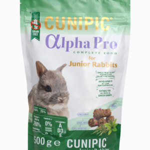 Pellet Cunipic Alpha Pro Junior Rabbits 500 g, alimento grain free para conejos jóvenes hasta 6 meses