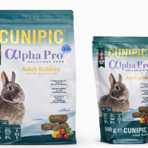 Pellet Cunipic Alpha Pro Adult para conejos adultos en formatos 500 g y 1,75 kg