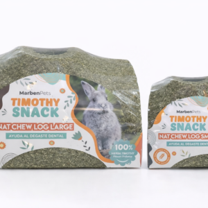 Troncos y túneles comestibles de hierba Timothy para conejos