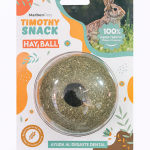 pelota de heno timothy para conejos snack natural desgaste dental